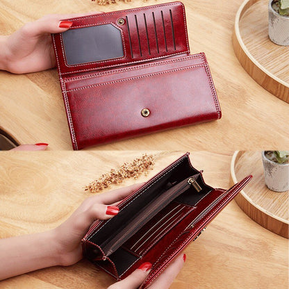 Women purse Leather Bag Wallet Card Holder Portable