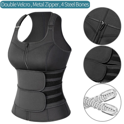 Sauna Waist Trainer Vest Workout Body Shaper Women