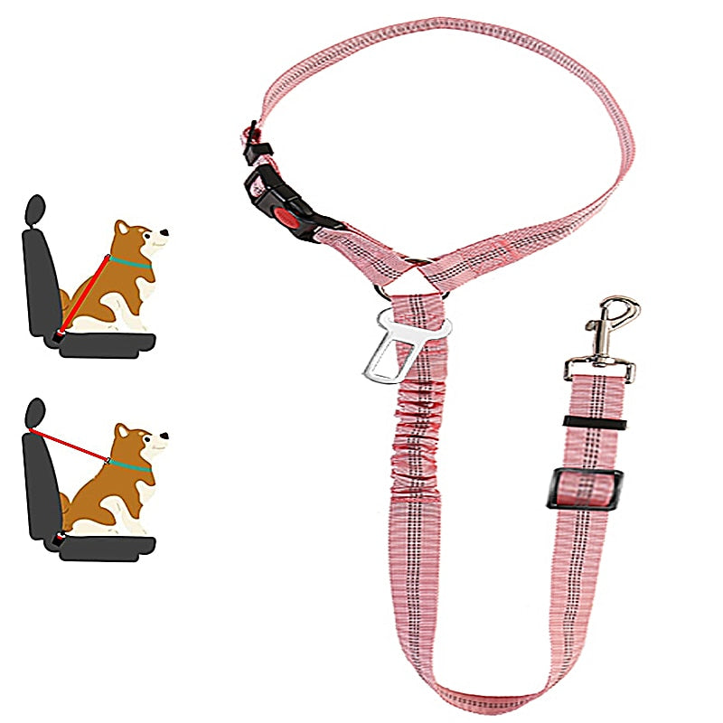 Solid Two-in-one Dog Harness Leash Pet Car Seat Belt