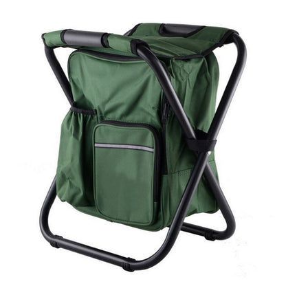 Rucksack-Stil, faltbarer Hocker mit mehreren Taschen, Warm- und Kaltlagerung, Camping