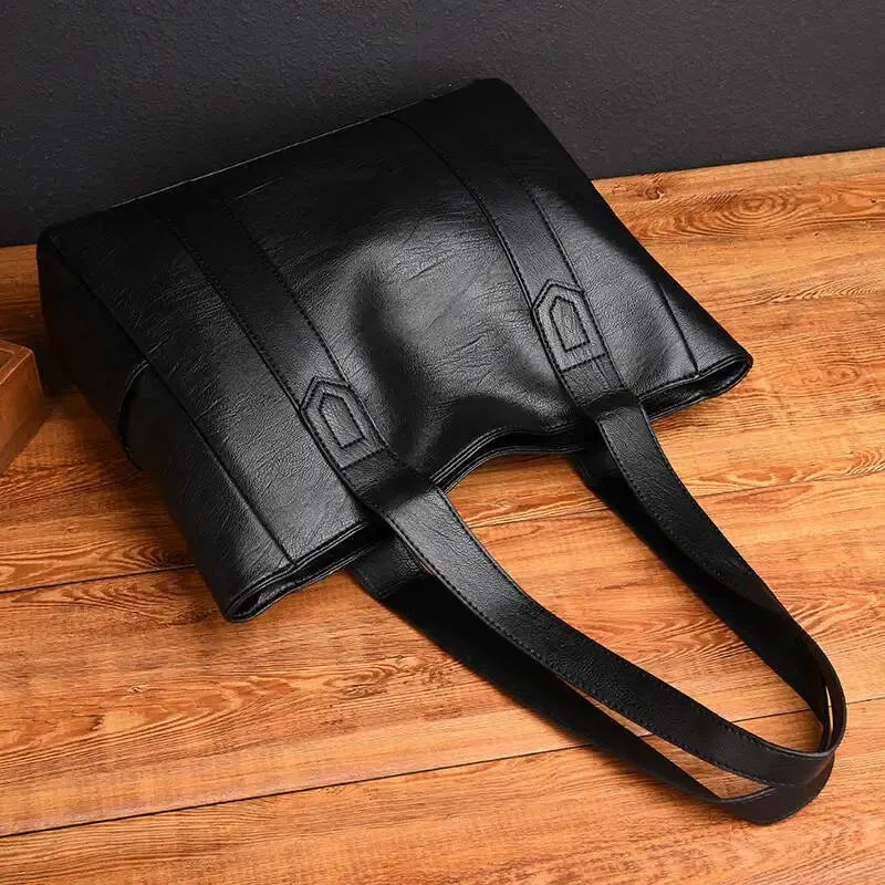 Lässige Damen-Handtasche aus weichem Leder mit großer Kapazität, einzelne Schultertasche 