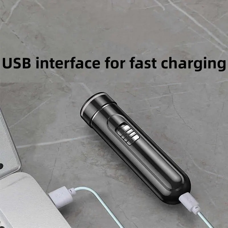 Compact & Convenient Electric Razor for Men - USB Rechargeable, Wet & Dry, Easy One-Button Use - Perfect for Home, Car & Travel!