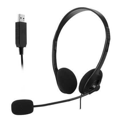 3.5mm Noise Cancelling Wired Headphones With Microphone Universal USB Headset With Microphone For PC /Laptop/Computer