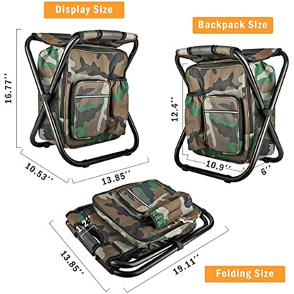 Tabouret pliable multi-sacs de style sac à dos Stockage chaud et froid Camping