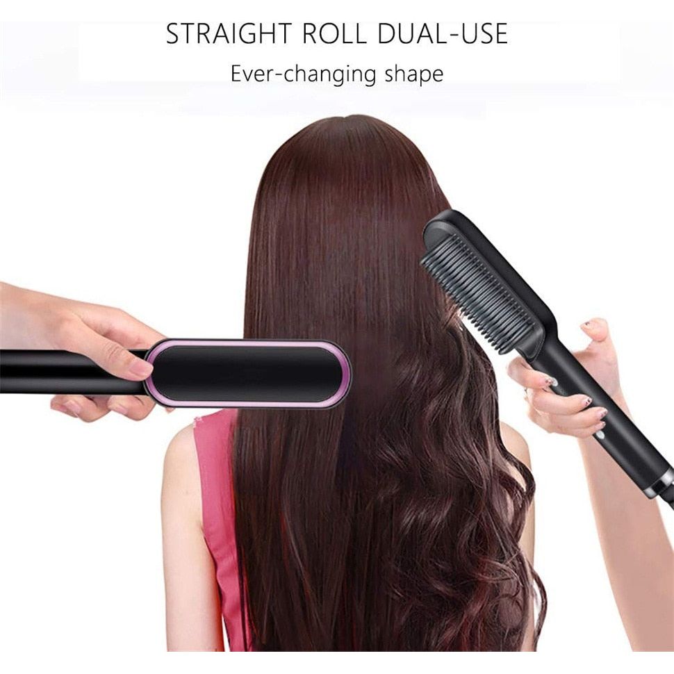 Multifunction Hair Straightening comb Ceramic Brush