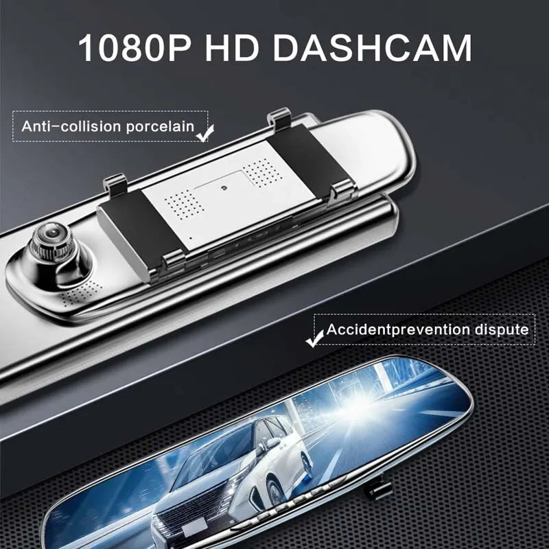 4.2-inch Large Rear View Mirror Tachograph Dual Lens HD 1080P Automotive General Purpose Video Recorder