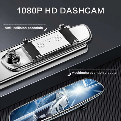 4.2-inch Large Rear View Mirror Tachograph Dual Lens HD 1080P Automotive General Purpose Video Recorder