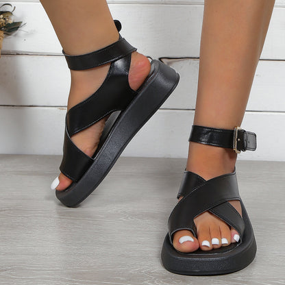 women's thick-sole Roman sandals