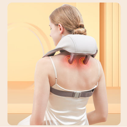Shiatsu-Nacken- und Rückenmassagegerät mit wohltuender Wärme, kabellos elektrisch