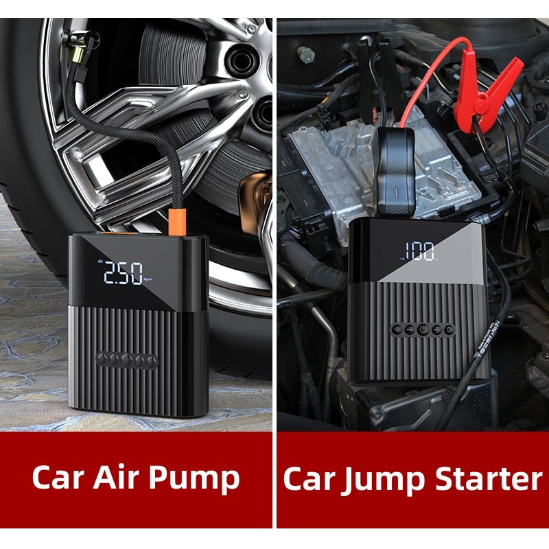4 In 1 Car Jump Starter 150PSI 120W Car Air Pump Compressor