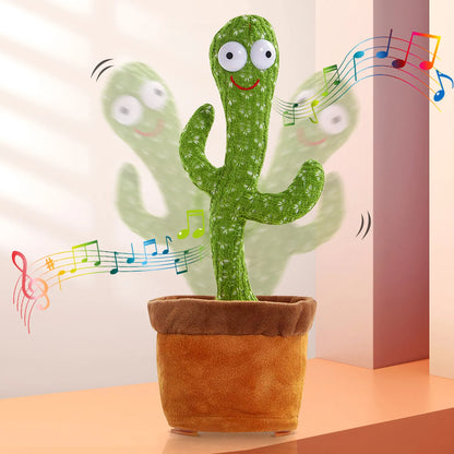 Tanzendes Kaktus-Repeat-Talking-Spielzeug, elektronisches Plüschspielzeug, kann singen, aufzeichnen und aufhellen