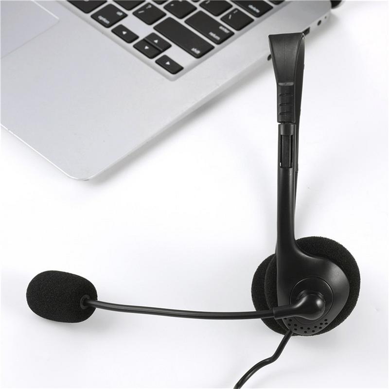 Casque filaire à suppression de bruit de 3,5 mm avec microphone Casque USB universel avec microphone pour PC / ordinateur portable / ordinateur