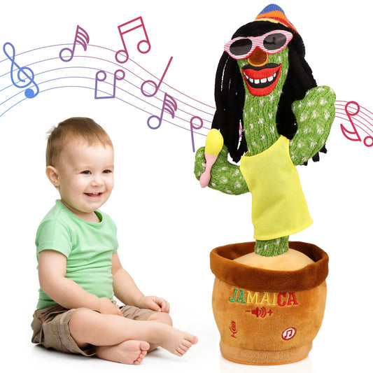 Jouets pour bébé Cactus dansant, Cactus parlant pour enfants répétant ce que vous dites, jouets d'imitation, jouets musicaux lumineux, éducatifs pour enfants 