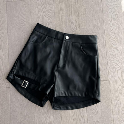 Sexy Pu Leather Shorts Women's Tight