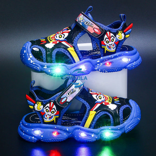 Été garçons filles plage baskets bottes LED chaussures lumineuses