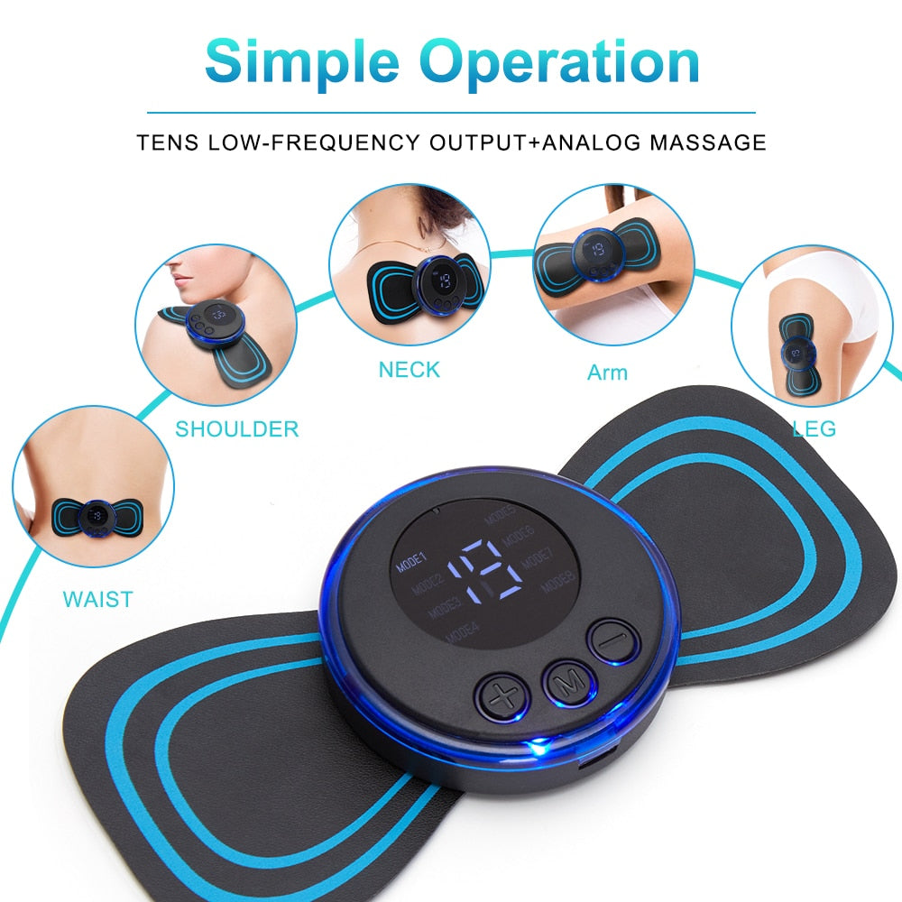 Masseur électrique pour civière de cou EMS Massage cervical à 8 modes 